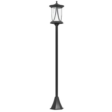 Sodo šviestuvas su saulės baterija Outsunny 17x17x127cm., juodos spalvos