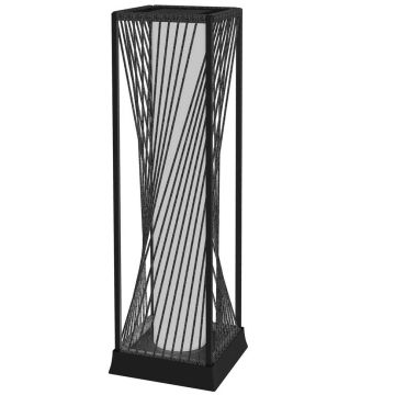 Sodo šviestuvas su saulės baterija Outsunny 22x22x77cm., tamsiai pilkos/juodos spalvos