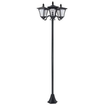 Sodo šviestuvas su saulės baterija Outsunny 51,5x47x182,5cm., juodos spalvos