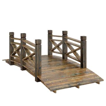 Garden bridge, with railing, 174 × 57.5 × 78 cm