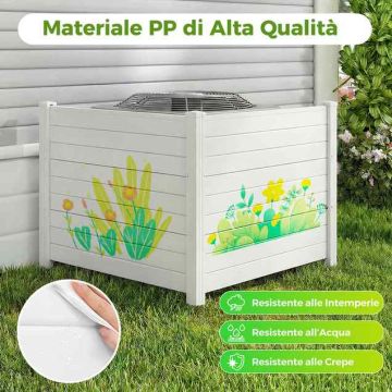 Sodo tvora, L formos, 3 stulpai, 122 × 30 cm