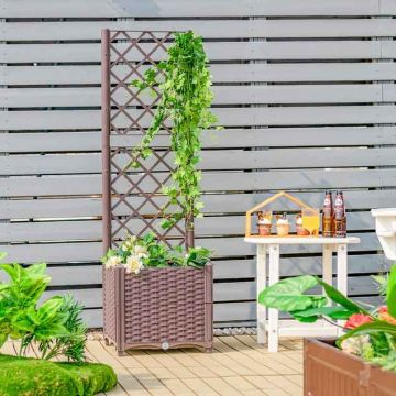 Garden pot with trellis, 40 × 40 × 135 cm