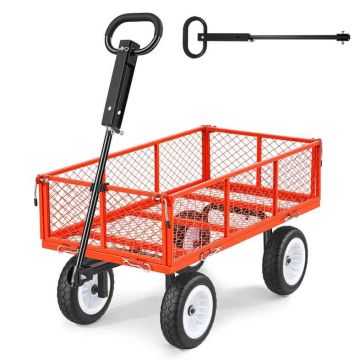 Садовая тележка VEVOR TC-900R, грузоподъёмность 408,2 кг, Красная, 96 × 24,5 × 51 см