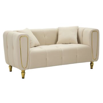Sofa ALMA, Dvivietė su pagalvėlėmis, 155 × 71 × 81 cm