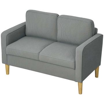 Диван Homcom 117x63x79см, серый/светло-коричневый
