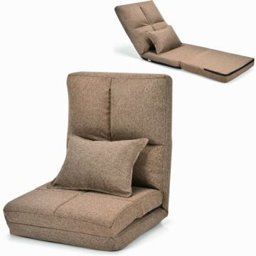 Диван-кровать, 3 секции, Коричневый, 60,96 × 72,39 × 60,96 см
