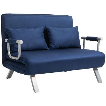 Диван-кровать Homcom 111x80x78см, синий/серебристый цвет
