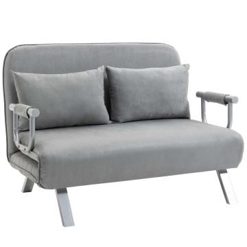 Диван-кровать Homcom 111x80x78см, серый/серебристый цвет