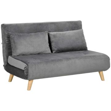 Диван-кровать Homcom 130x78x79см, темно-серого цвета