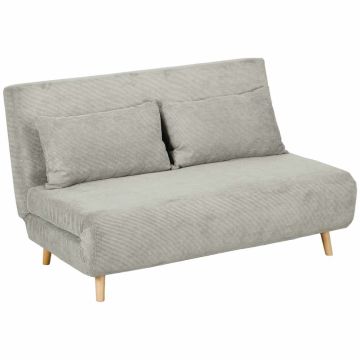 Диван-кровать Homcom 141x90x81см, серо-светло-коричневого цвета