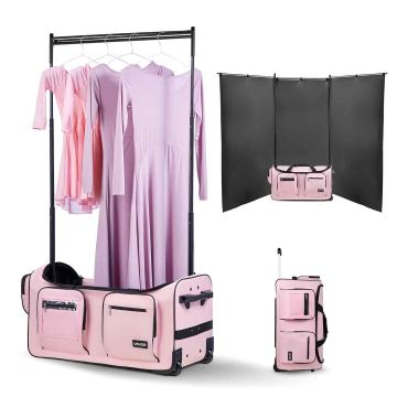 Dance bag with wheels VEVOR MAT-29A, Pink, 73 × 43 × 38 cm