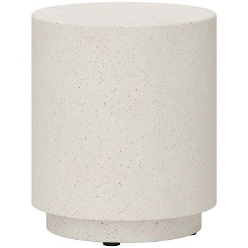 Side table, White, Ø37 × 43 cm