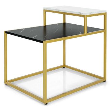 Side Table, Two-Tier, 60.96 × 45.72 × 55.88 cm