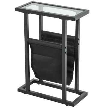 Приставной столик Homcom 40x18x55,5см, черный