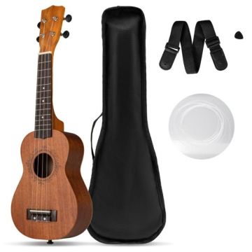 Soprano ukulelė, 12 latelių, su priedais, 7 × 3 × 21″