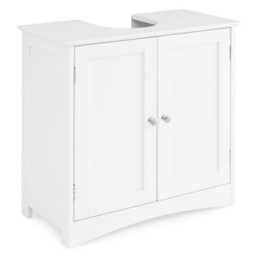 Тумба под раковину, 2 дверцы, Белый, 60 × 60 × 30 см