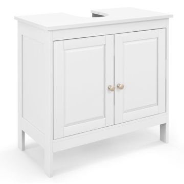 Bathroom cabinet, 2 doors, White, 60 × 62 × 30 cm