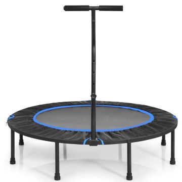 Sports trampoline, foldable, with adjustable handle, Ø 47 × 34/36.5/39/41.5 in