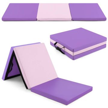 Sporto kilimėlis, sulankstomas, Rožinė/violetinė, 6 × 2 × 2 col