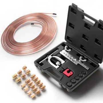 Brake line repair kit VEVOR CT-2032D, 16 fittings, 4 connectors, 230 × 205 × 50 mm
