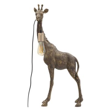 Stalinė lempa Giraffa, 1 šviesos šaltinis, Auksinė, 40 × 80 × 22 cm