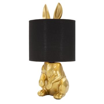 Stalinė lempa Rabbit, 1 šviesos šaltinis, Auksinė/juoda