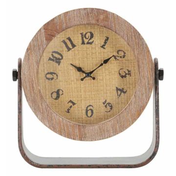 Stalinis laikrodis Round, Rudas, 23,5 × 24 × 7 cm