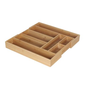 Stalo įrankių įdėklas Relaxdays 10051920.0, 8 skyriai, reguliuojamas plotis, 6,5 × 33 × 47,5 cm