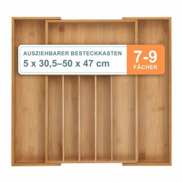 Stalo įrankių įdėklas Relaxdays, 7–9 skyriai, 50 × 5 × 47 cm