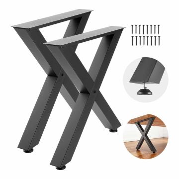 Ножки для стола VEVOR HXZTXX28-30, 2 шт, Чёрные, 76 × 12 × 75 см