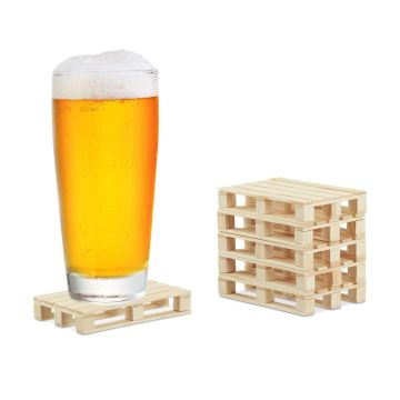 Stalo padėkliukai Relaxdays 10028005.0, 6 vnt, Ruda, 12 × 2 × 8 cm