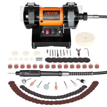 Table polishing tool VEVOR TDS-75CV, 100-piece set, 230 × 175 × 130 mm