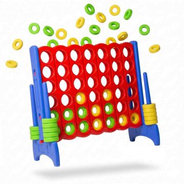 Stalo žaidimas Connect Four Relaxdays, XXL, be krepšio, Įvairiaspalvis, 120 × 110 × 55 cm