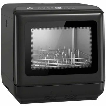 Countertop dishwasher, 4 place settings, Black, 45 × 45.8 × 44 cm