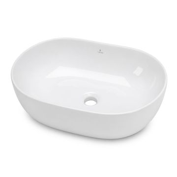 Countertop washbasin ELIPSE, white, 49 × 34.5 × 13.5 cm