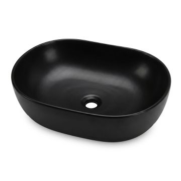 Countertop washbasin ELIPSE, black, 49 × 34.5 × 13.5 cm
