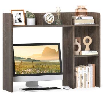 Desktop shelf, 3 shelves, 2 side compartments, 94 × 25 × 74 cm