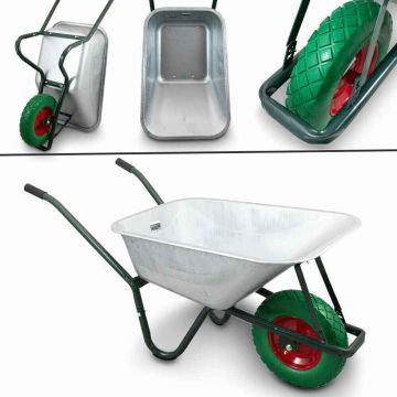 Construction wheelbarrow BITUXX, 100 l, 250 kg, 145 × 60 × 60 cm