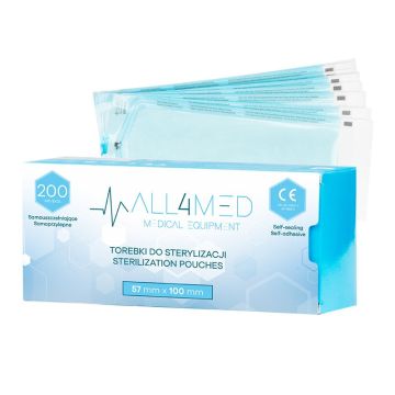 Sterilization bags ALL4MED, 200 pcs, 57 × 105 mm