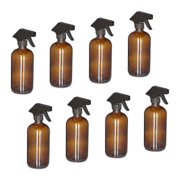 Stikliniai purškimo buteliai Relaxdays 10046152.0, 8 vnt, 9,5 × 21 × 7,5 cm