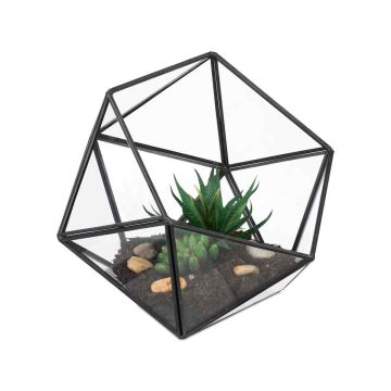 Stiklinis terariumas Relaxdays 10050354_46, 17 × 16 × 20 cm