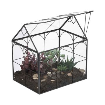Stiklinis terariumas Relaxdays 10050356_46, 24 × 25 × 18 cm