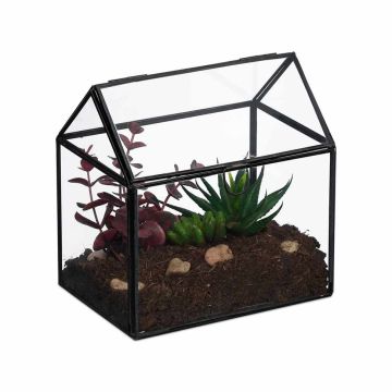 Stiklinis terariumas Relaxdays 10050454_46, 16 × 16 × 11,5 cm