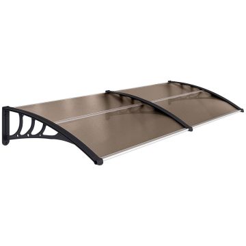 Stogelis virš durų Outsunny 75x195x23cm., juodos/rudos spalvos