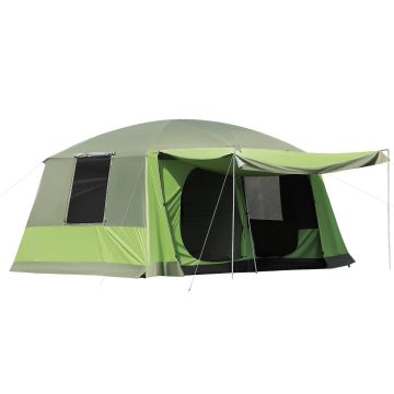 Camping tent, 4-8 people, 2 sleeping cabins, 405 × 305 × 225 cm