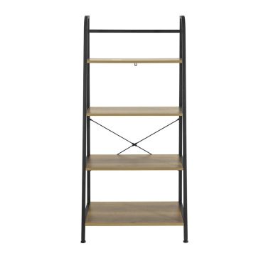 Книжная полка 61x41x135см., коричневого/черного цвета