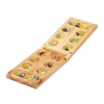 Strateginis stalo žaidimas Oware Relaxdays, 2 žaidėjams, 44 × 2 × 13 cm