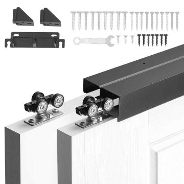 Фурнитура для раздвижных дверей VEVOR XC40B-5FT, для двух дверей, 1524 × 102,6 × 55,6 мм
