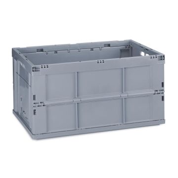 Sulankstoma daiktadėžė Relaxdays, 60 l, 2 rankenos, Pilka, 58,5 × 31,5 × 40 cm