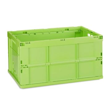 Sulankstoma daiktadėžė Relaxdays, 60 l, 2 rankenos, Žalia, 58,5 × 31,5 × 40 cm